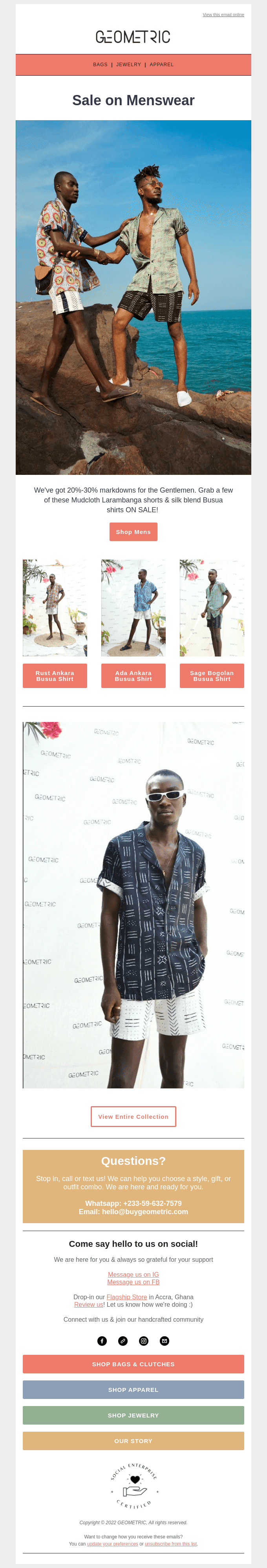 Shop our Menswear Sale!