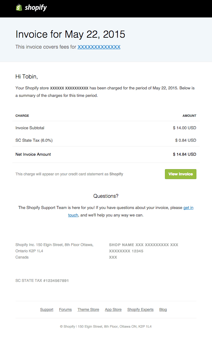 [Shopify] May 22, 2015