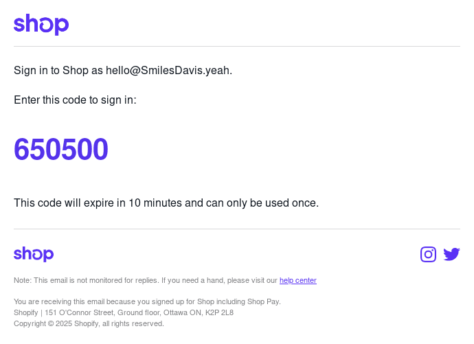 Sign in to Shop