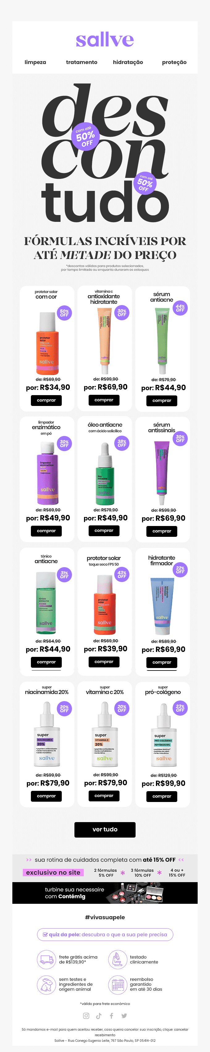 Skincare descontos