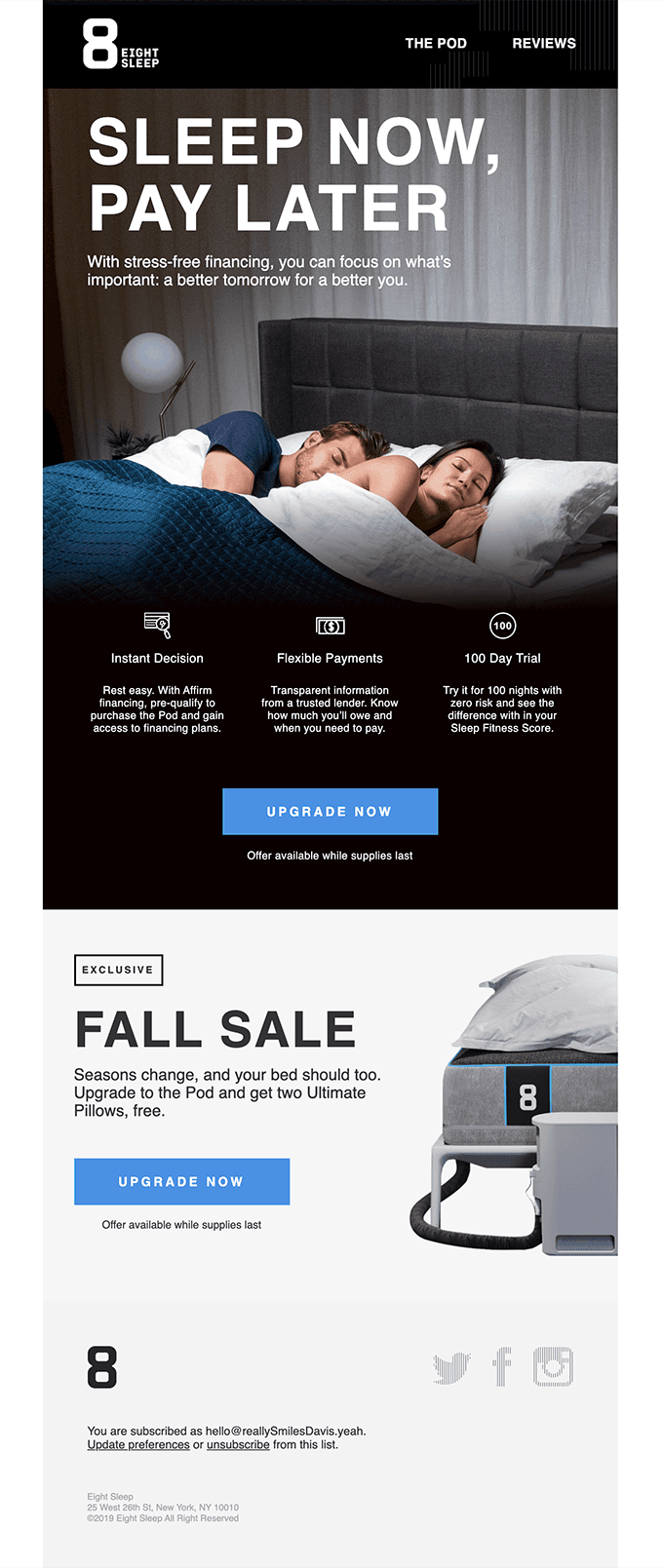 Sleep now, pay later