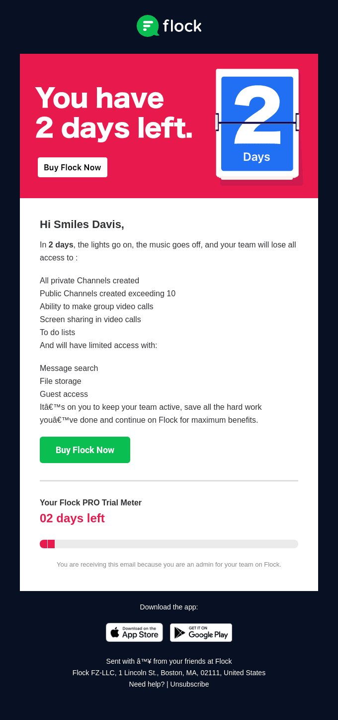Smiles Davis, last call is here...