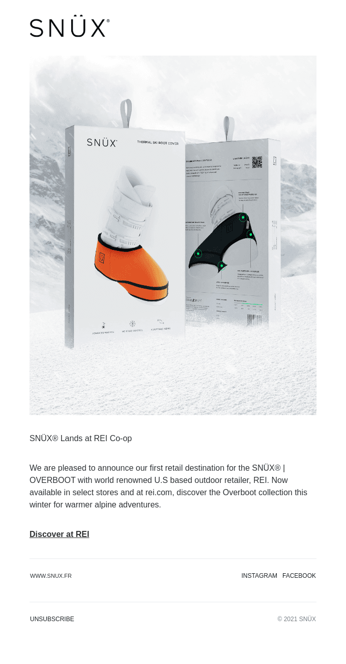 SNÜX® Lands at REI Co-op