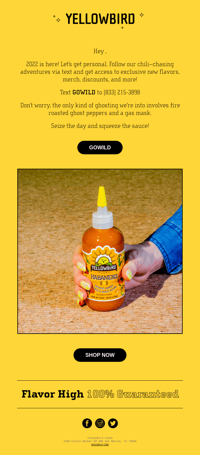Spicy texts & exclusive deals 🌶️