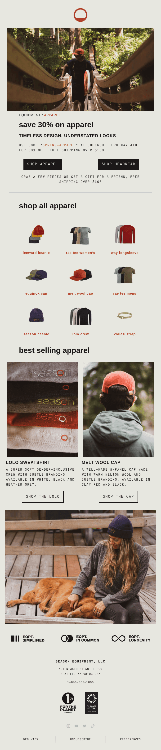 spring savings on apparel