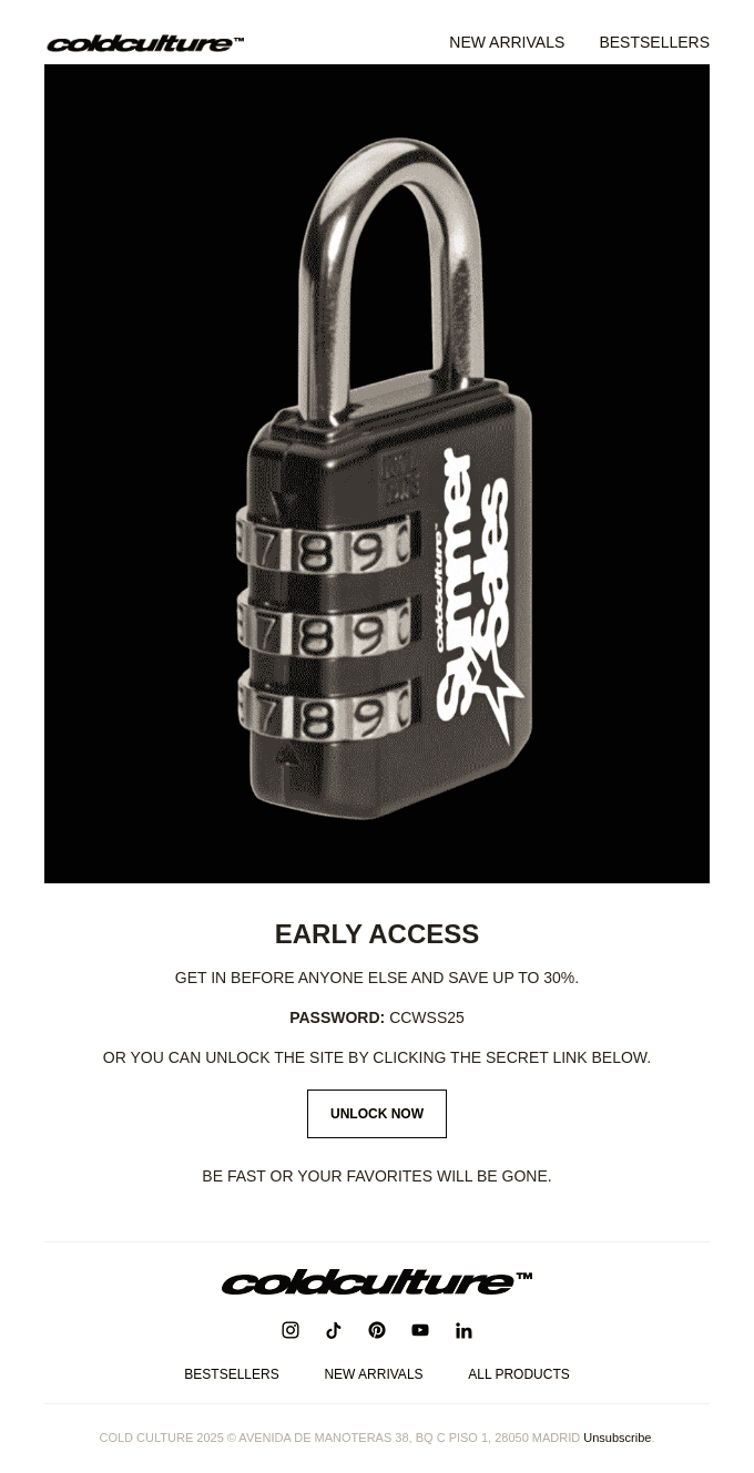 SUMMER SALES EARLY ACCESS