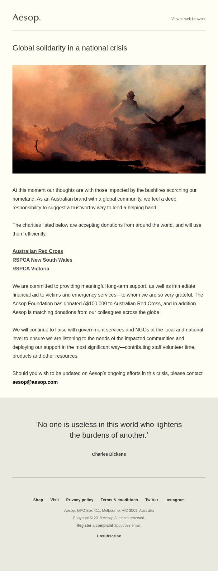 Support for Australia 