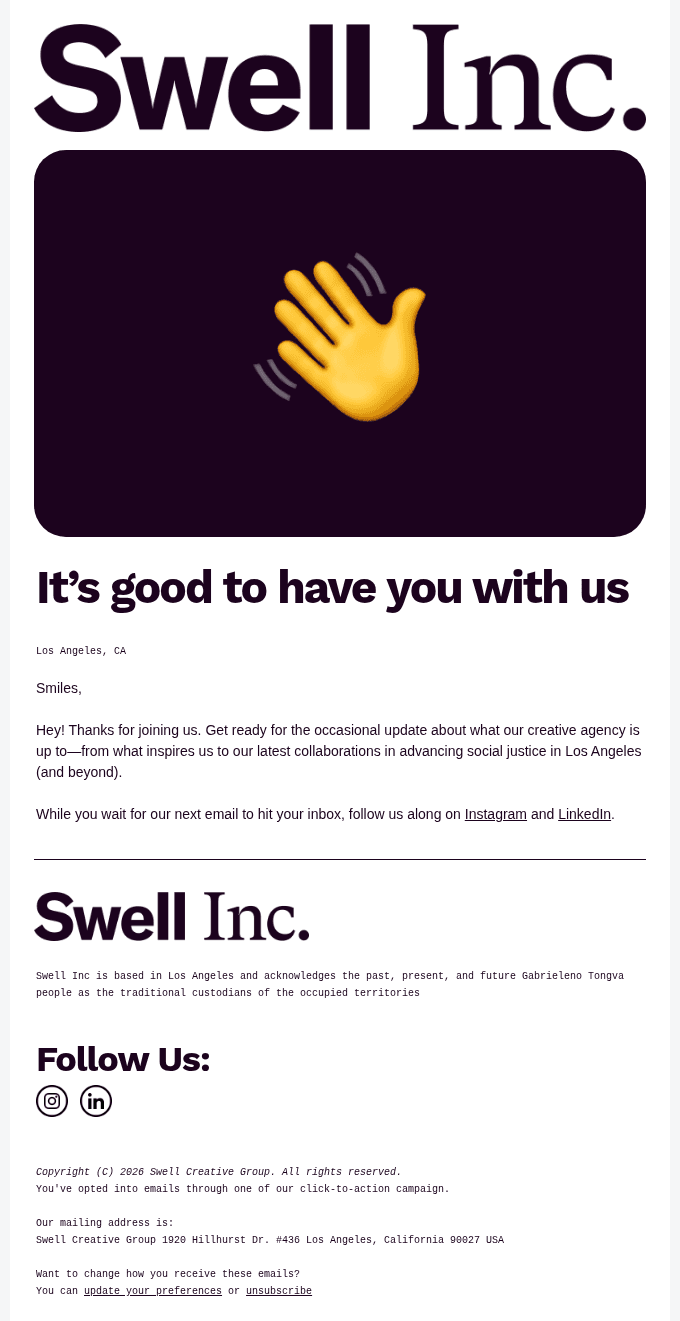 Swell seeing you here 👋🏼
