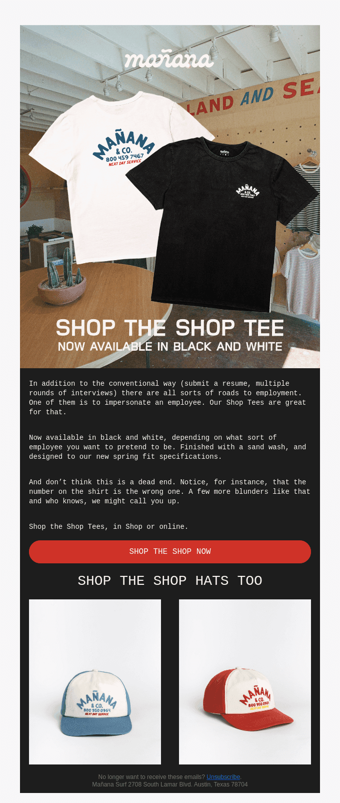 Tees for work environments