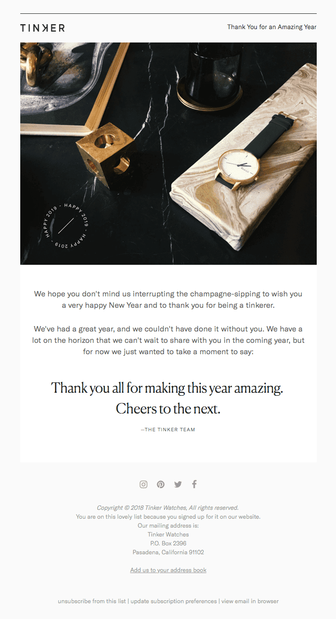 Thank You for an Amazing Year