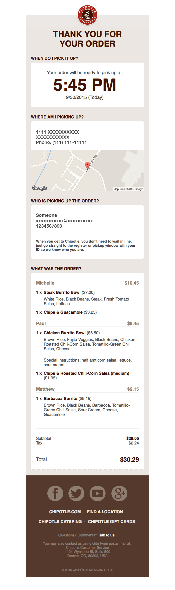 Thank you for ordering.