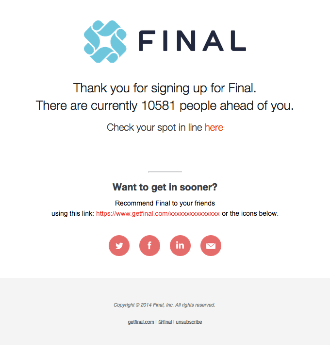 Welcome to Final!