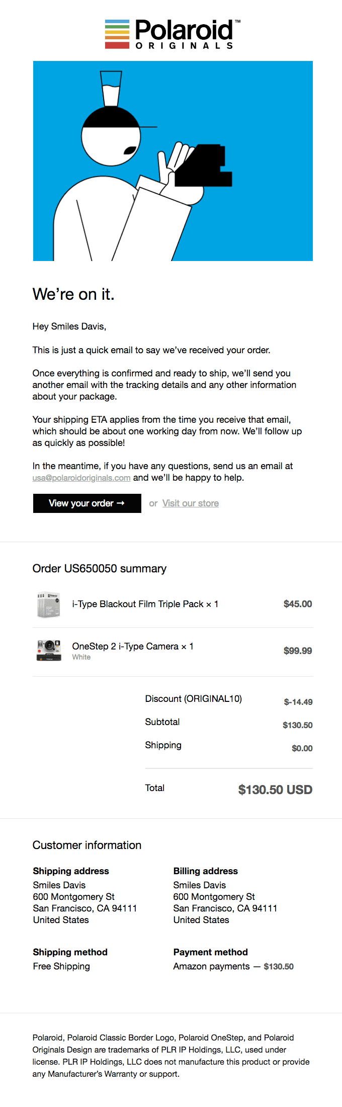 Thanks for your order!