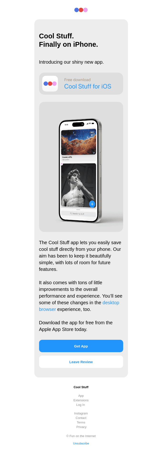 🔵🔴🟣 The Cool Stuff app is here!