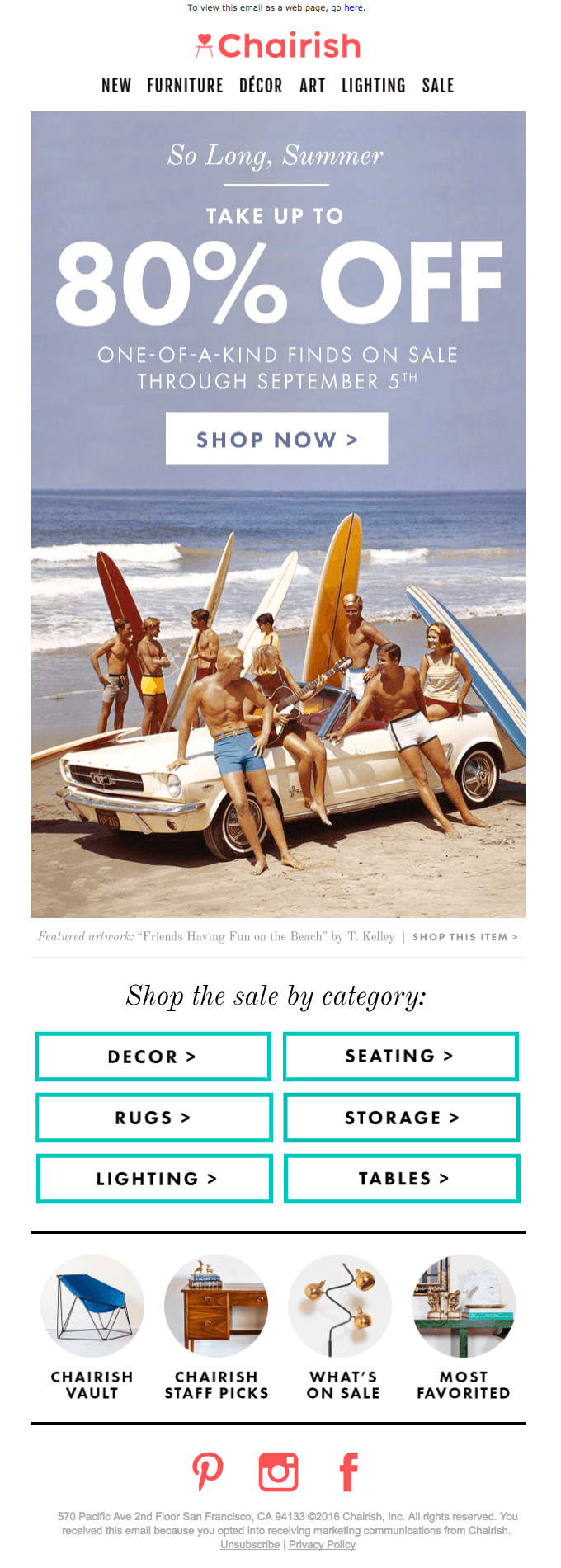 The Farewell to Summer Sale