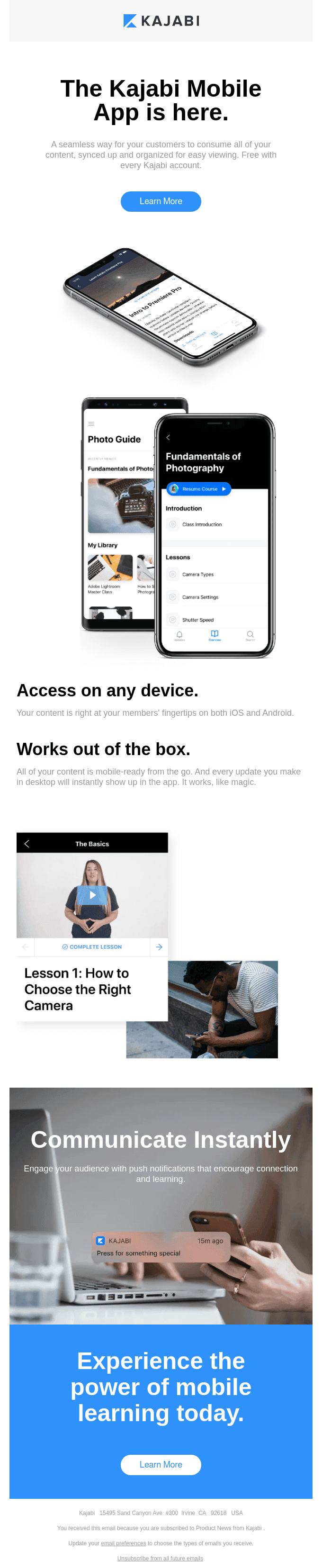 The Kajabi Mobile App is here.