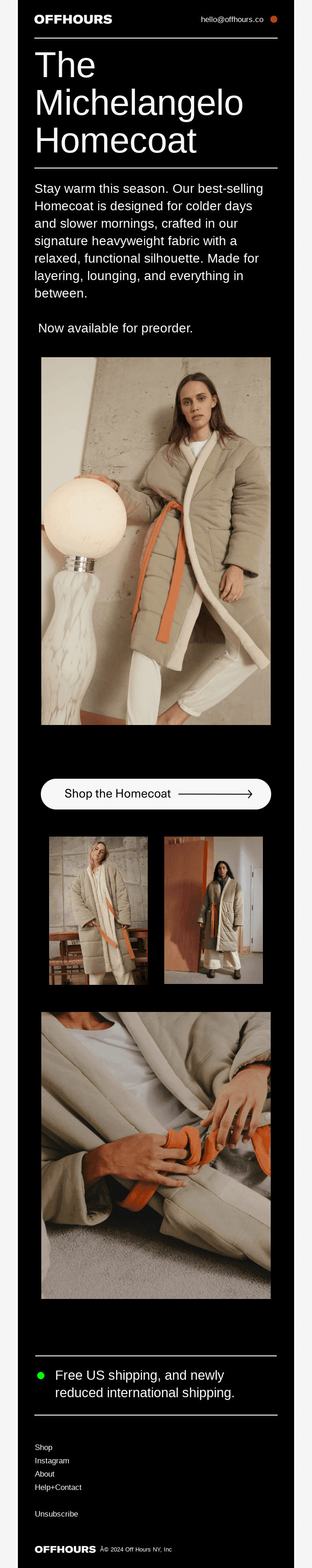 The Michelangelo Homecoat