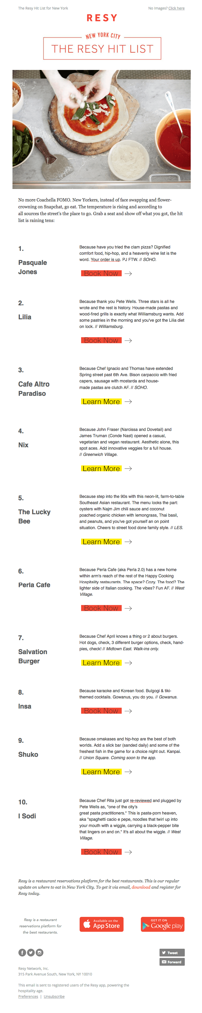 The Resy Hit List for New York