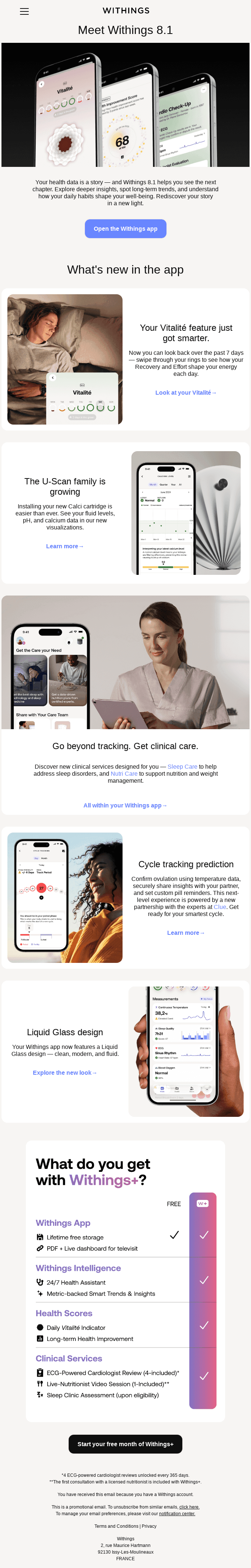 The Withings 8.1 update is here