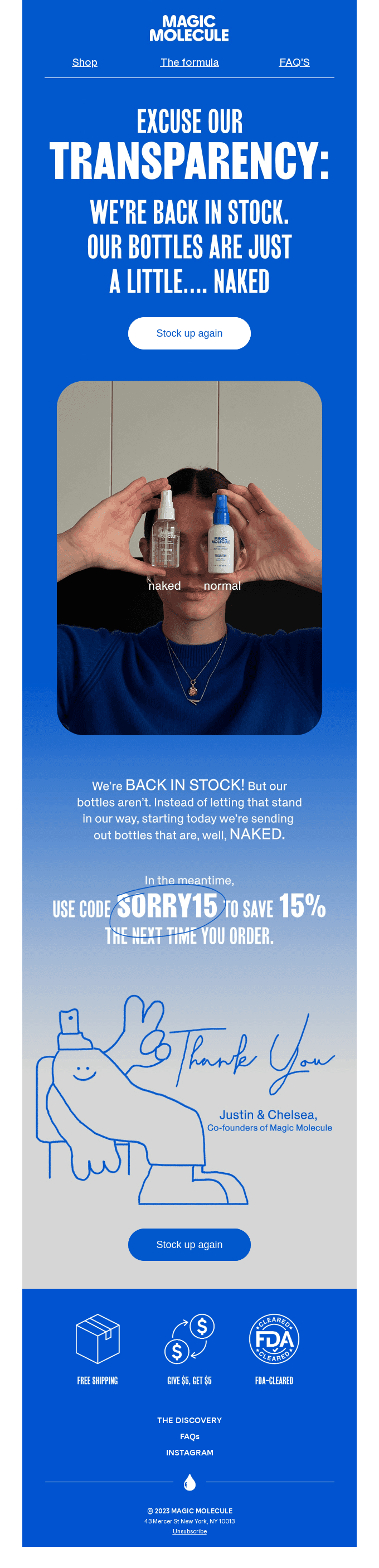 There's 15% off in this email