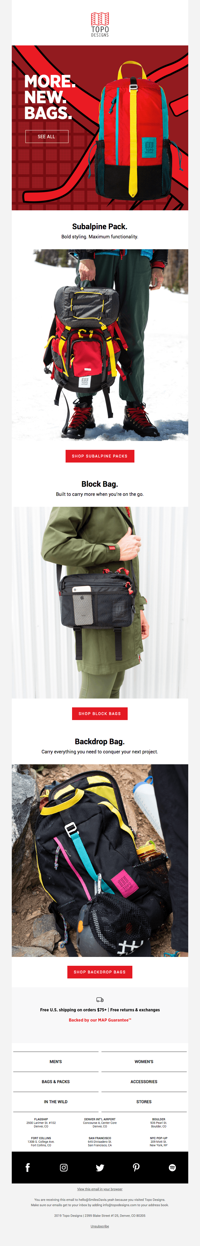 This just in: New bags are here.