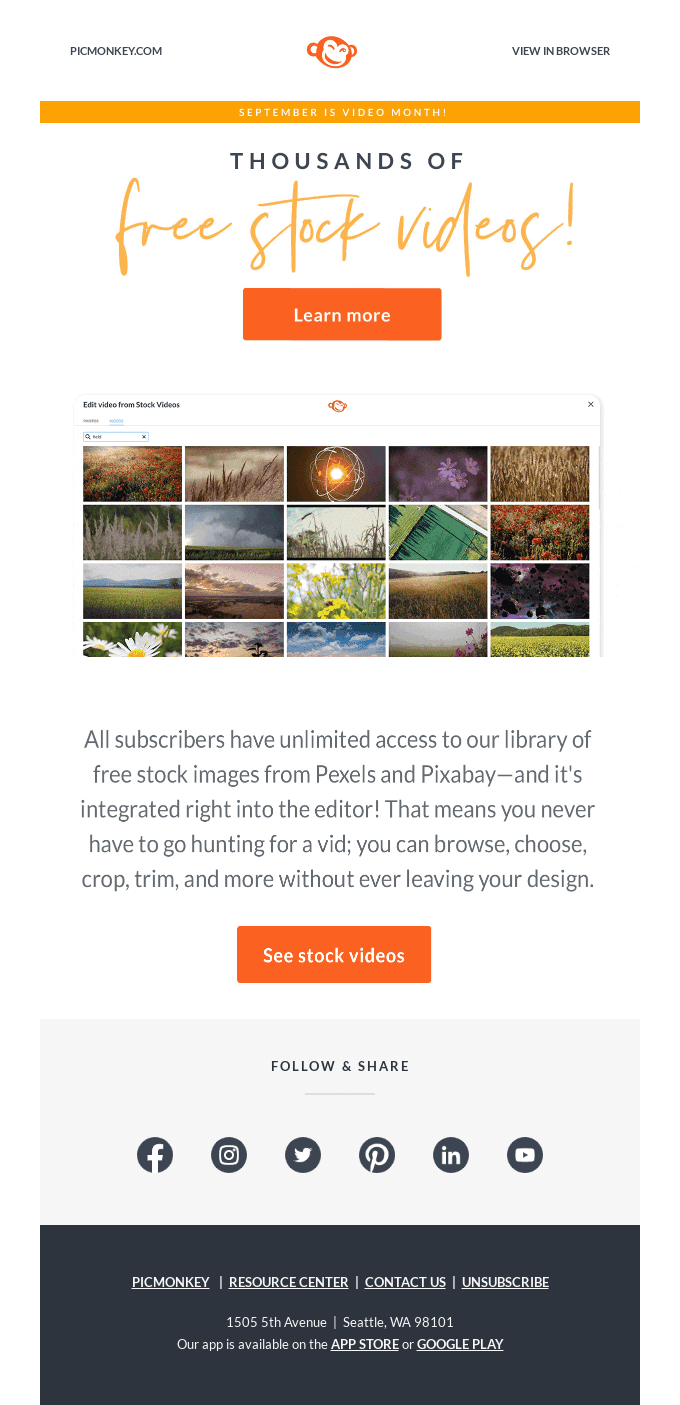 Thousands of free stock videos!