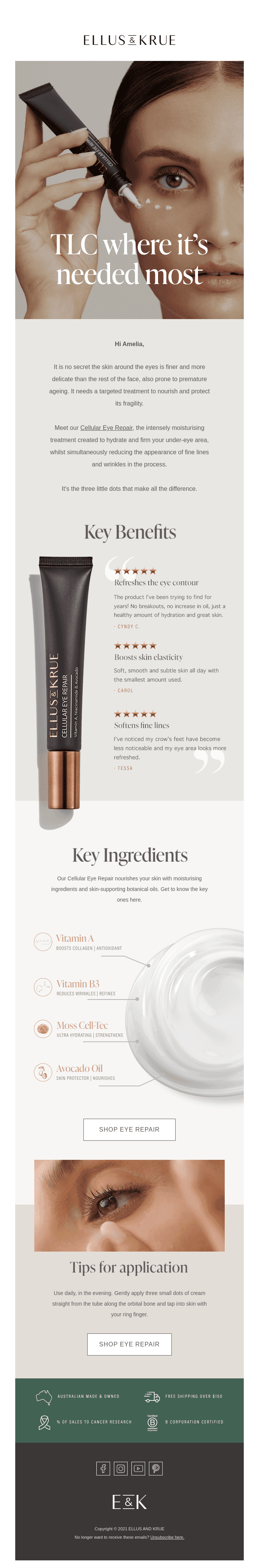 TLC for under eyes in need ✨