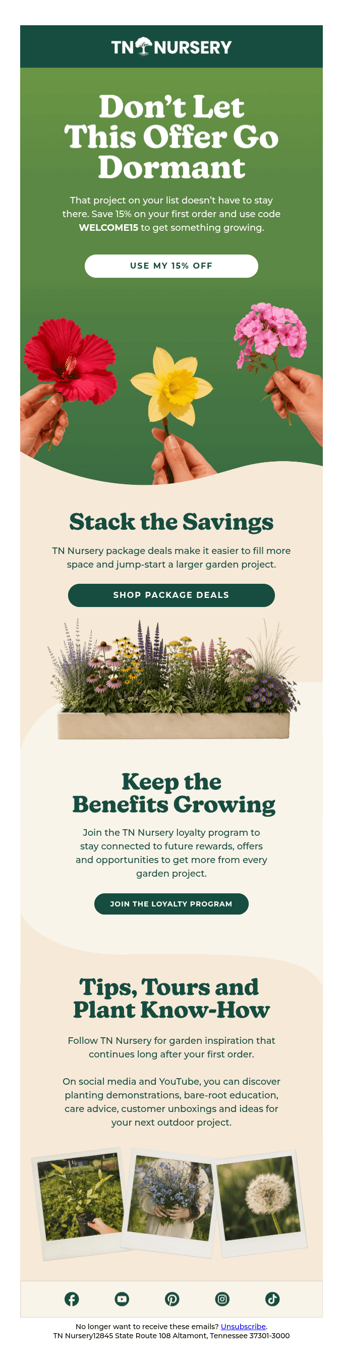 Last call to save 15% on your first order