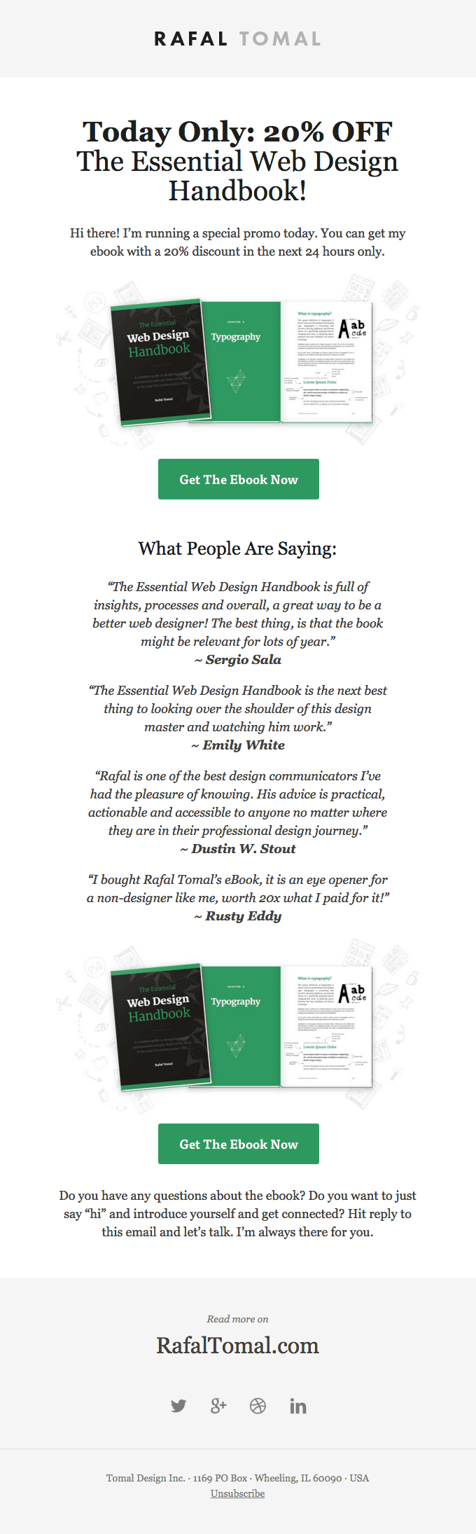 Today Only: 20% OFF On The Essential Web Design Handbook!