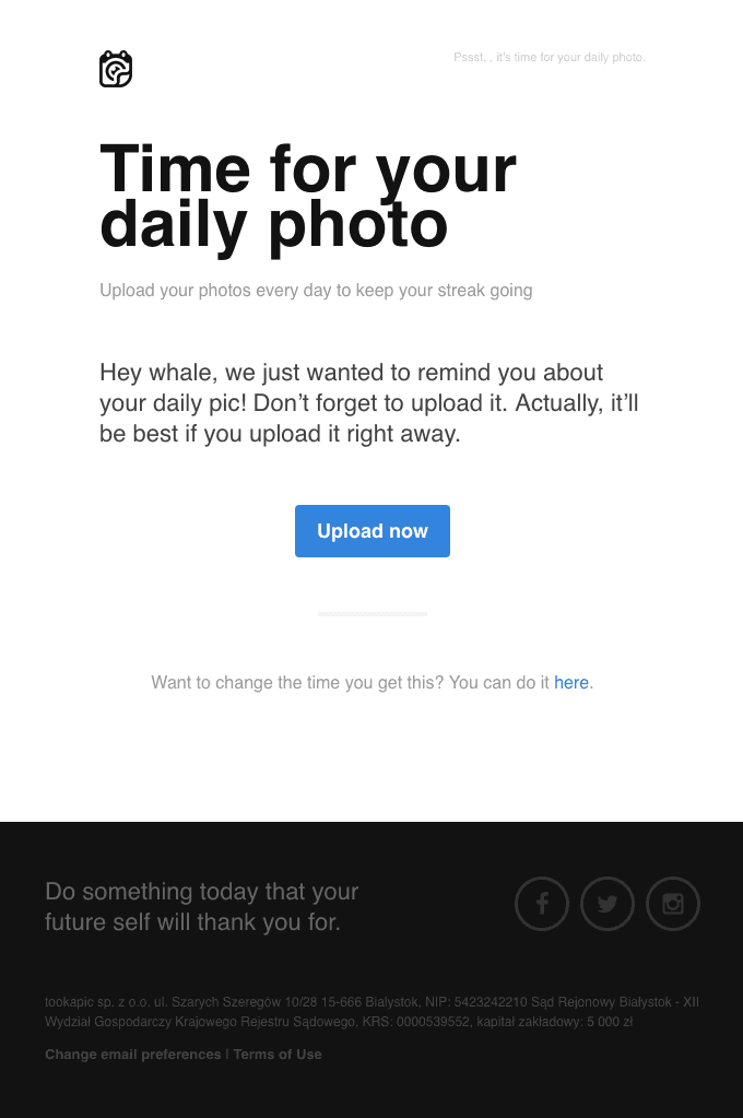 Tookapic: Daily reminder