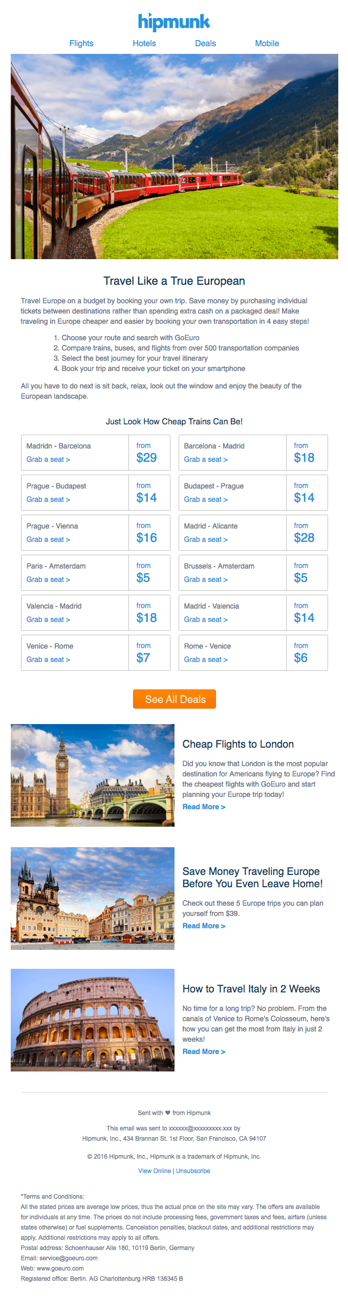 Travel Like a True European