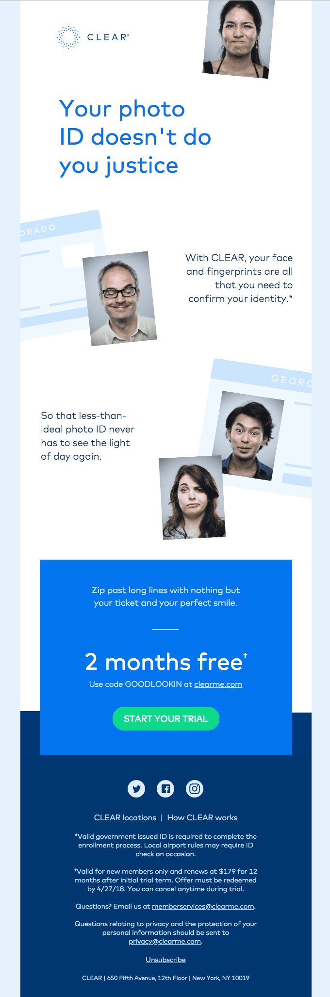 Try CLEAR for 2 months on us