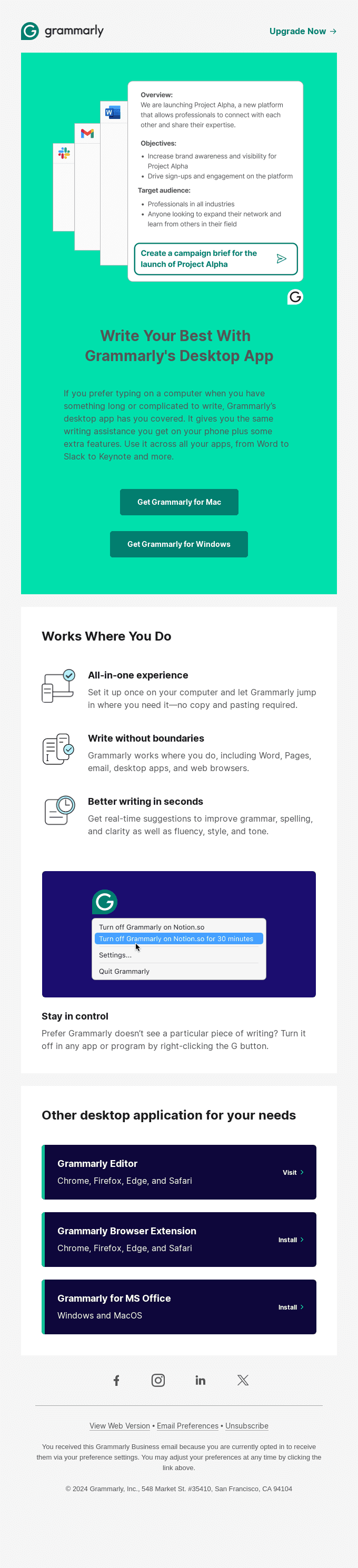 Try Grammarly on Your Desktop
