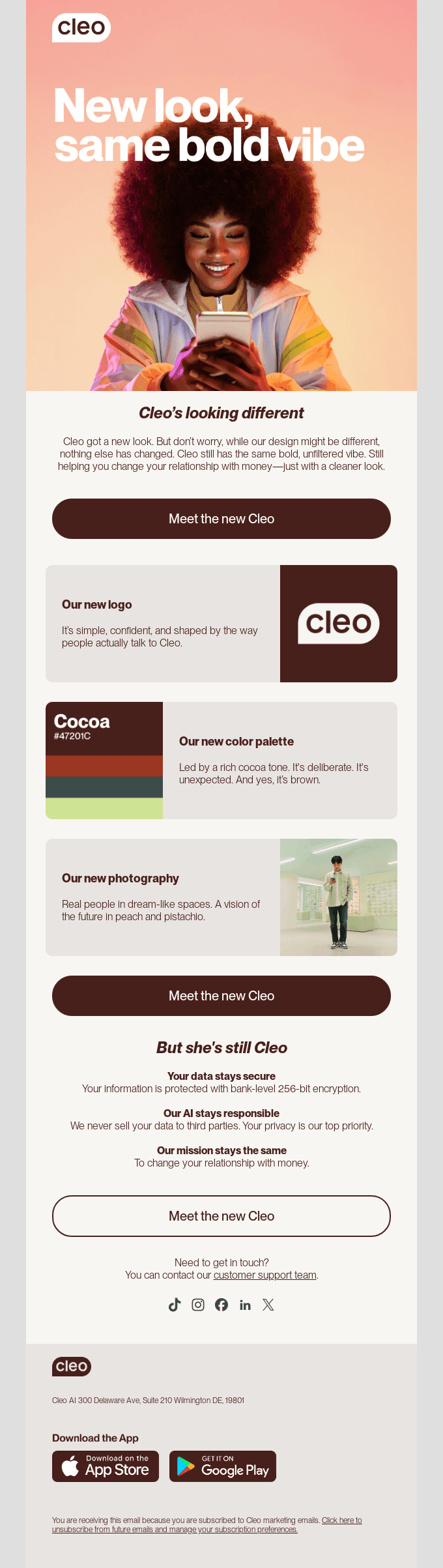 Unveiling Cleo’s new look
