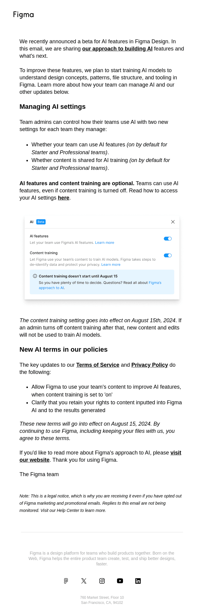 Updates to our terms for AI