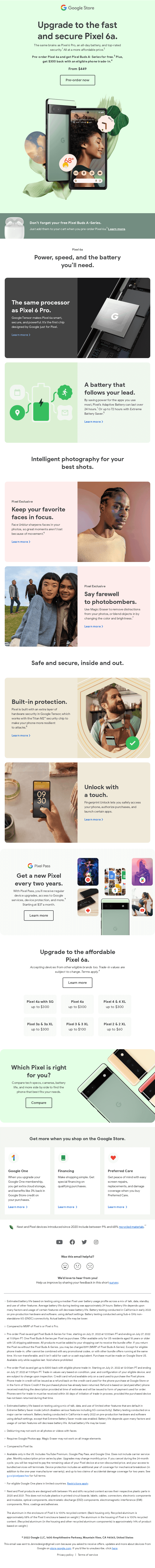 Upgrade to the new Pixel 6a