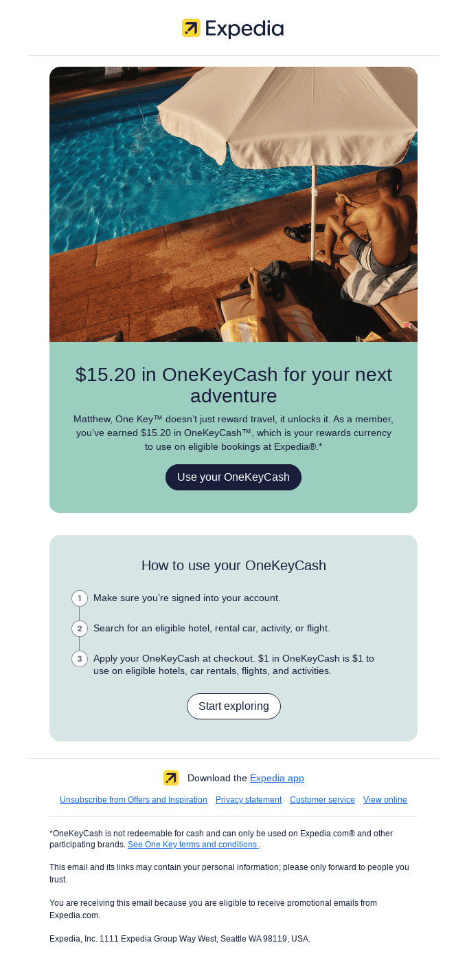 Use your $15.20 in OneKeyCash
