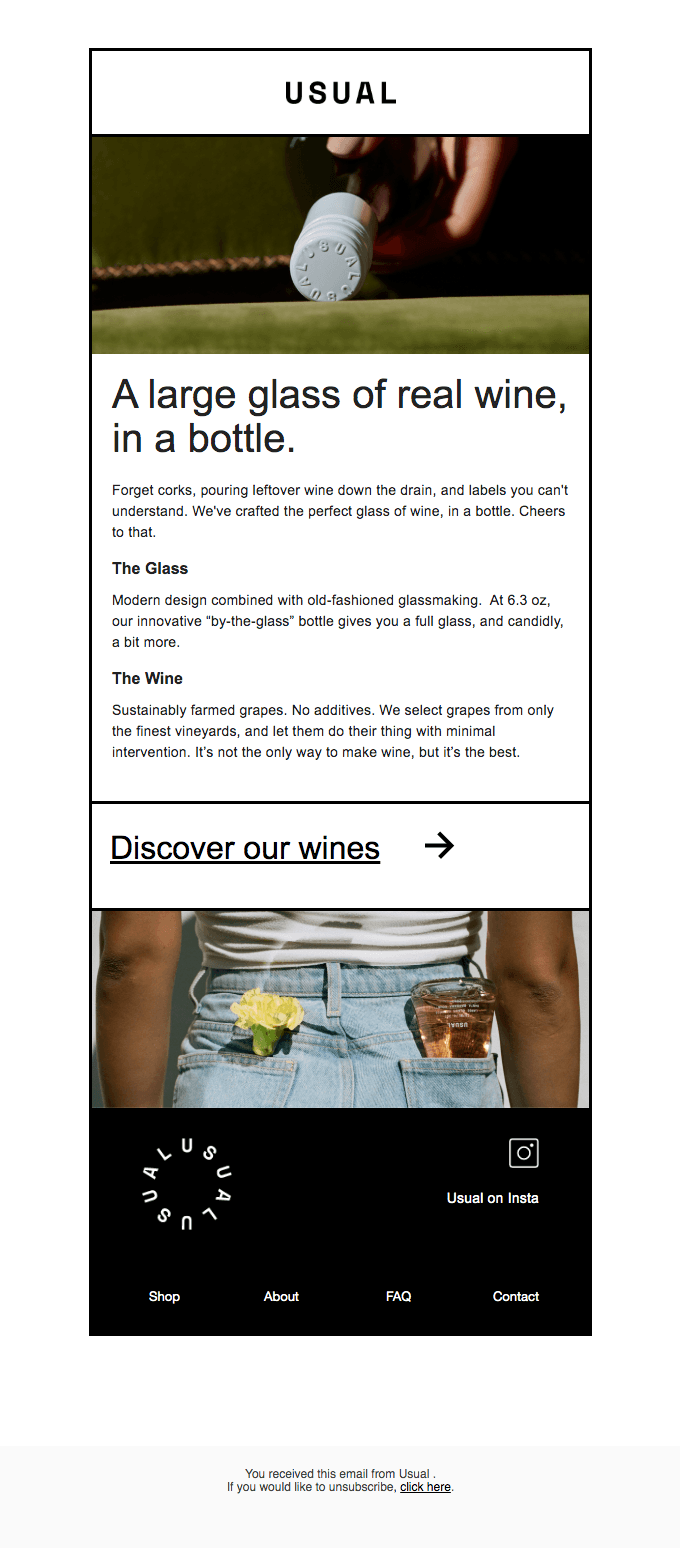 Usualize real wine