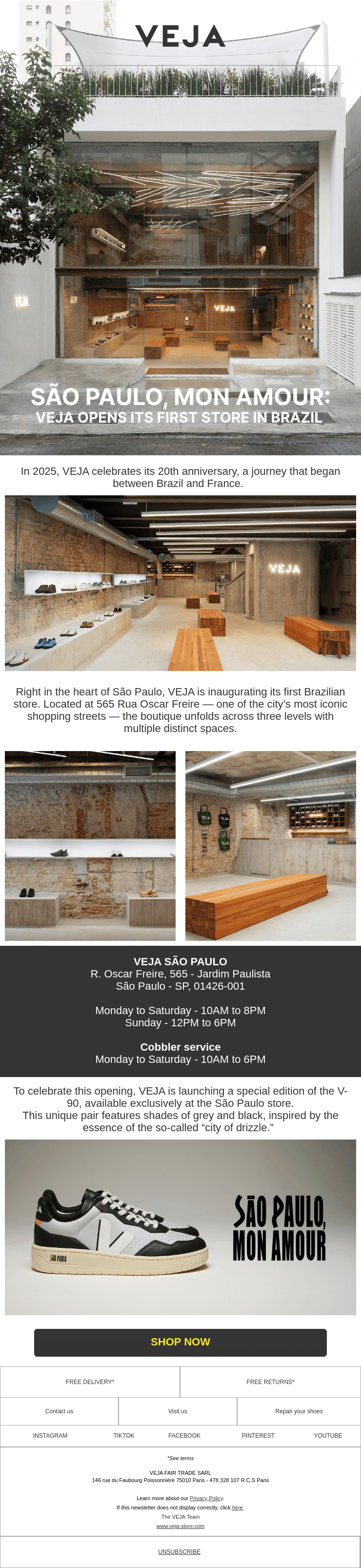 VEJA's fisrt store in Brazil​