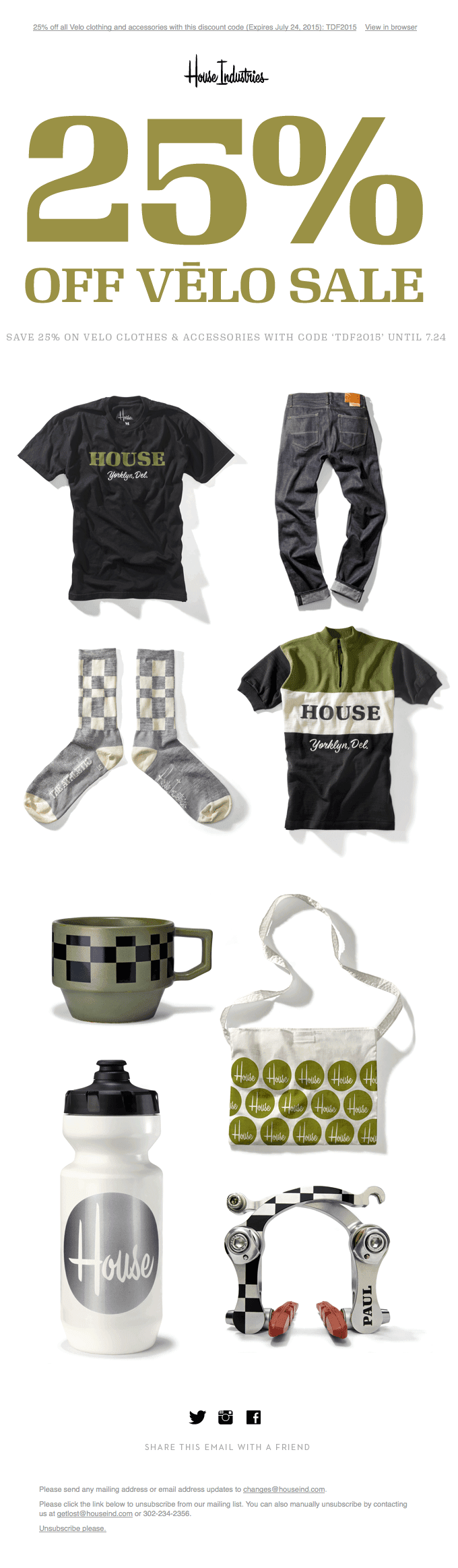 Velo Accessories and Clothing Sale
