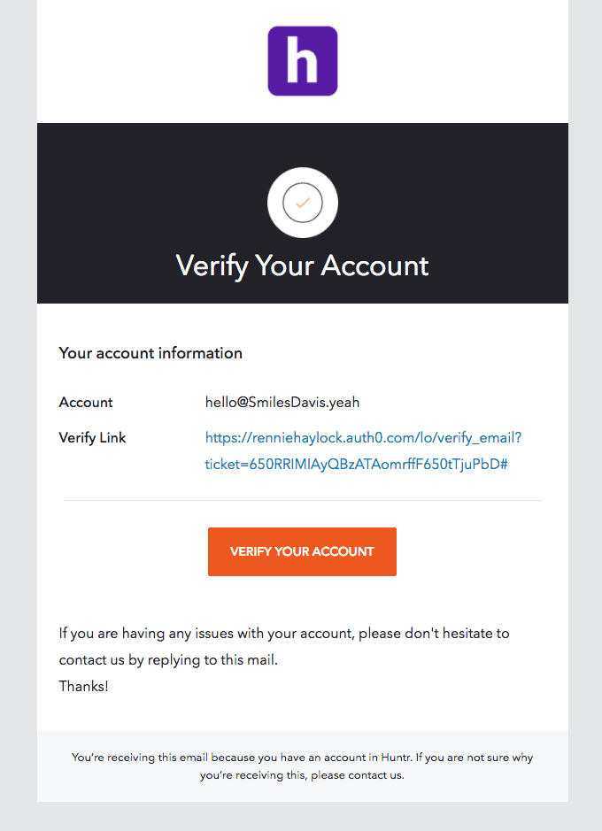 Verify your email