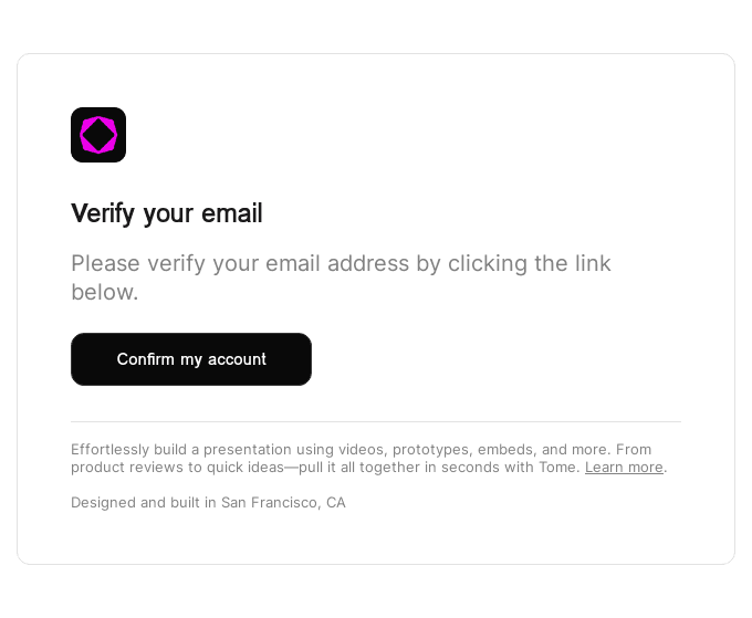 Verify your email address