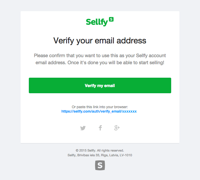 Verify your email address