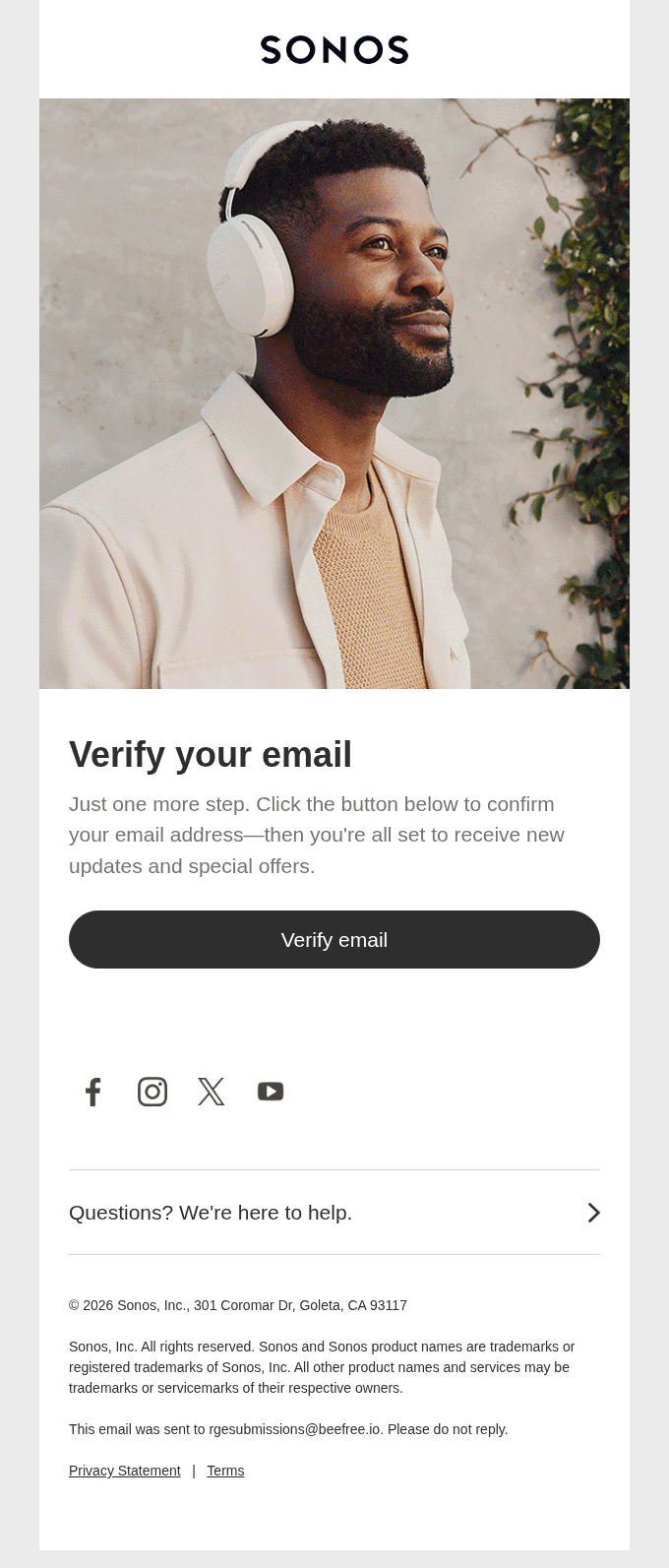 Verify your email