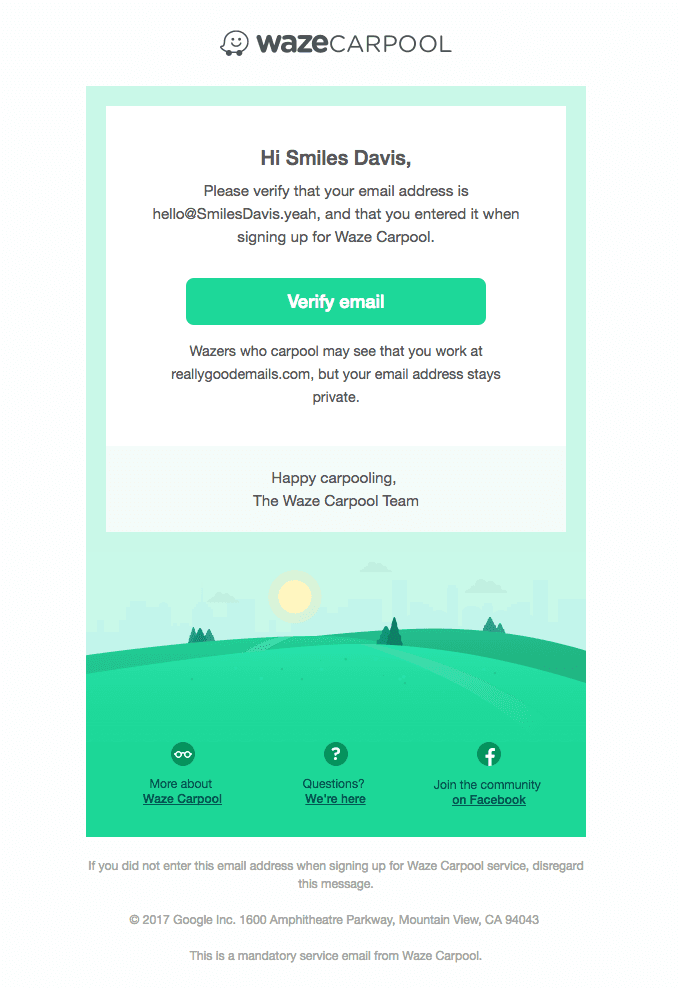 Verify your work email address