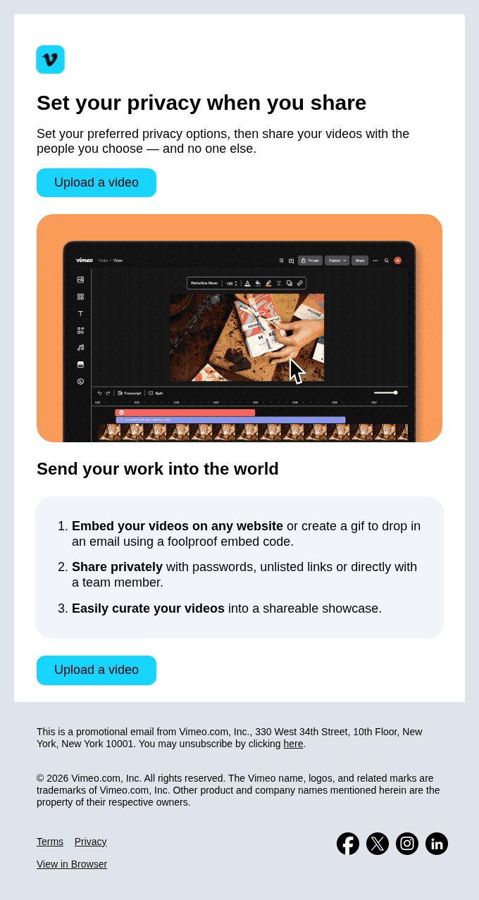 Control your video’s privacy