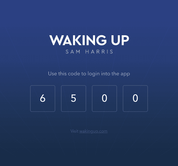 Waking Up Login Code (6500)