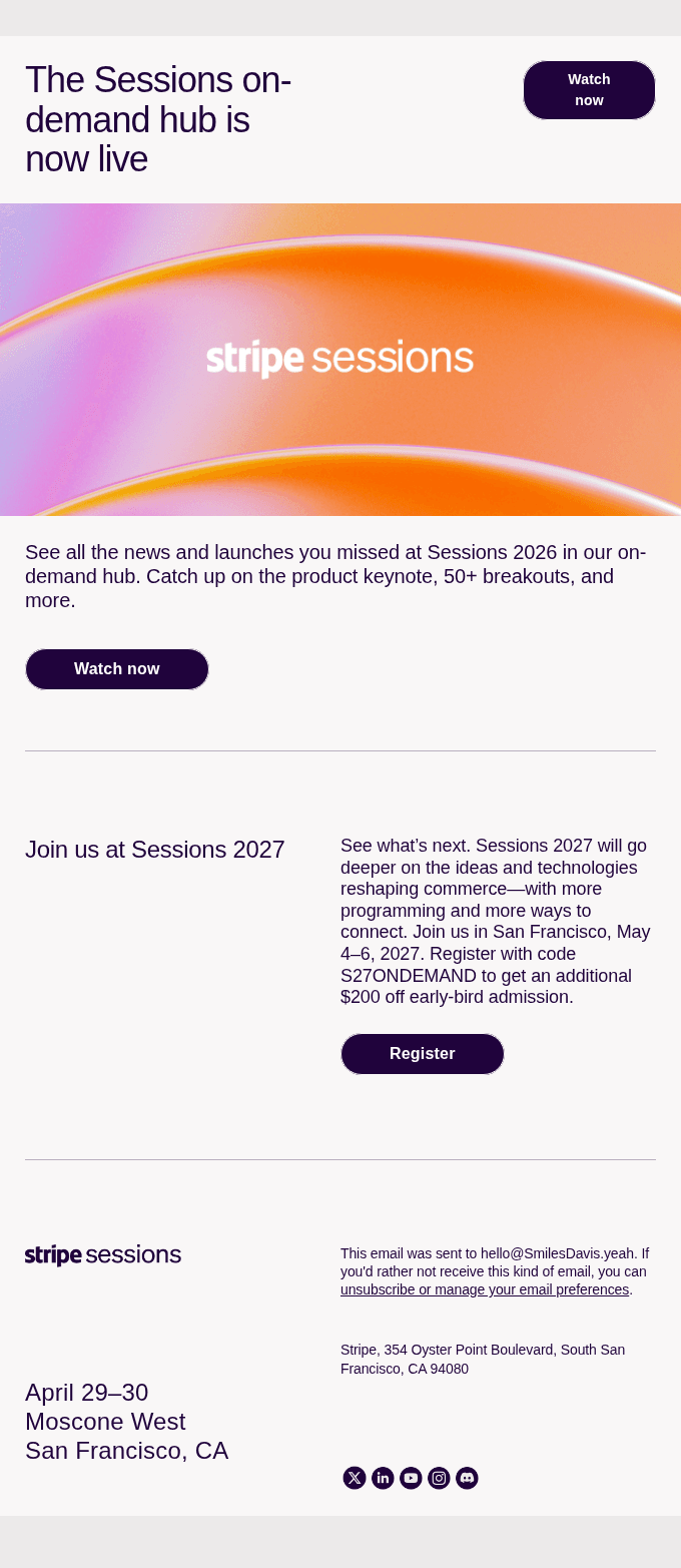 Watch Sessions 2026 on demand