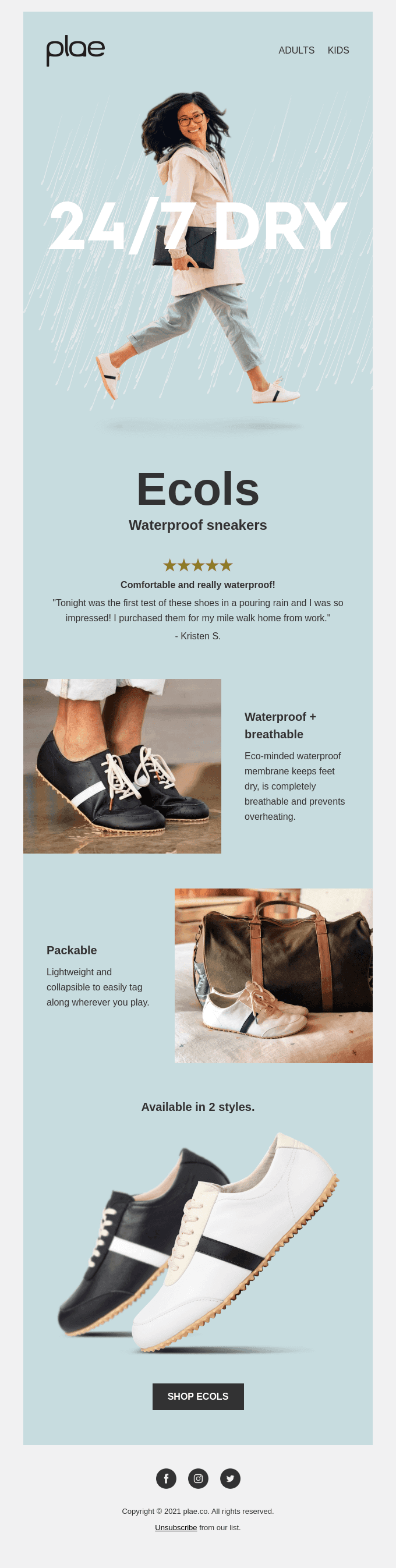 Waterproof. Packable. Sneakers.