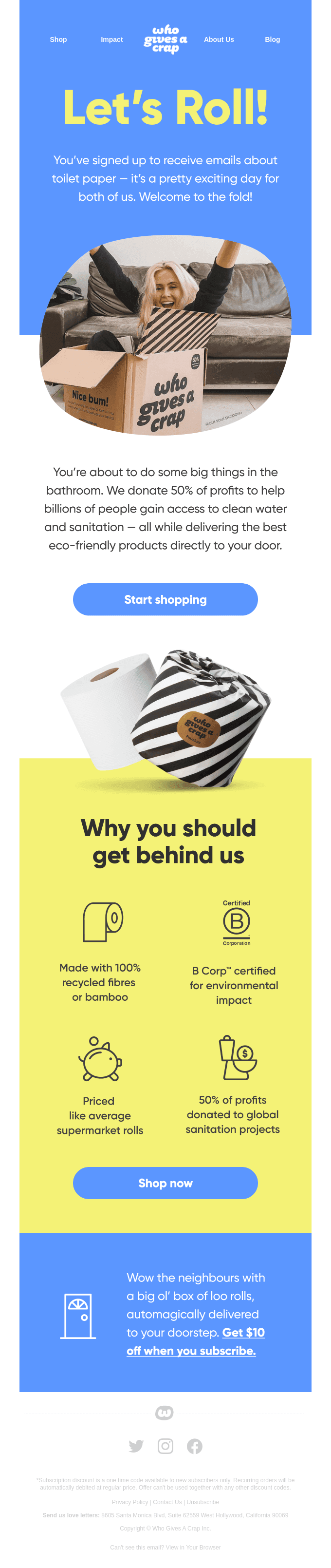 We just wanted to say thanks!